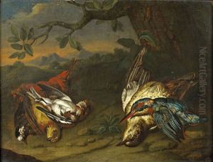 Nature Morte Aux Oiseaux by Philipp Ferdinand de Hamilton