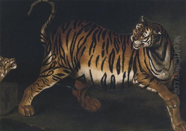 A Tigress And Her Cub - view 1