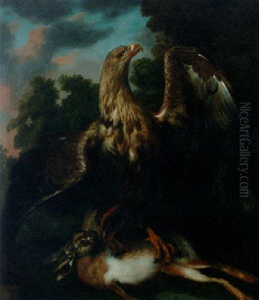 An Eagle With A Hare - view 1