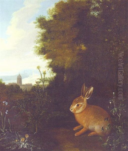 A Rabbit On The Edge Of A Wood, Villages Beyond - view 1