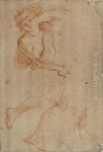 A Young Shepherd Shielding His Face