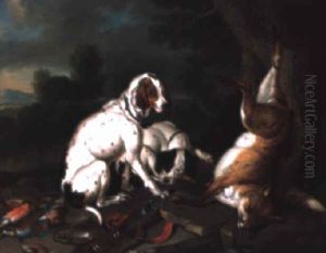 Chiens De Chasse Et Renard by Philipp Ferdinand de Hamilton
