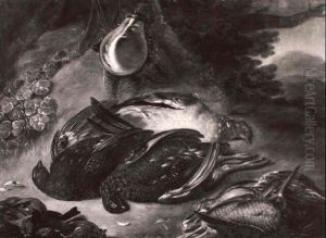 Jagdstilleben Mit Erlegten Fasanen, Wildtrauben Und Schnepfen by Philipp Ferdinand de Hamilton