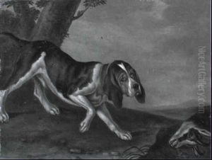 Jagdhund Mit Beute by Philipp Ferdinand de Hamilton