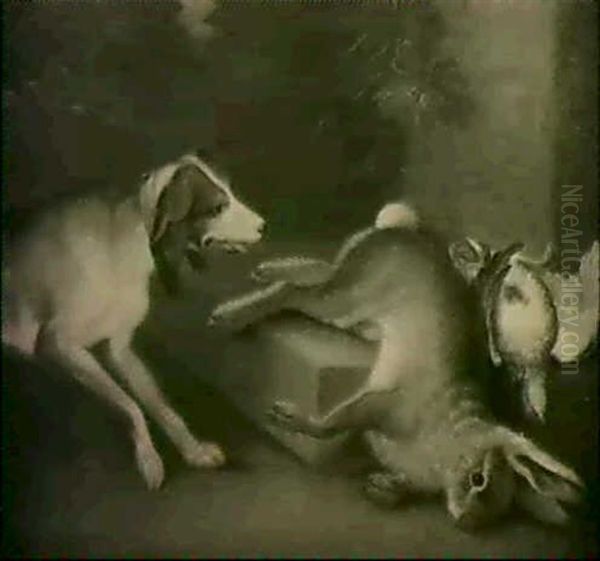 Ein Jagdhund Mit Erlegtem Wild - view 1