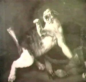 Eine Wildkatze by Philipp Ferdinand de Hamilton