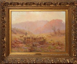 Shepherd With Flock by Robert Hamilton