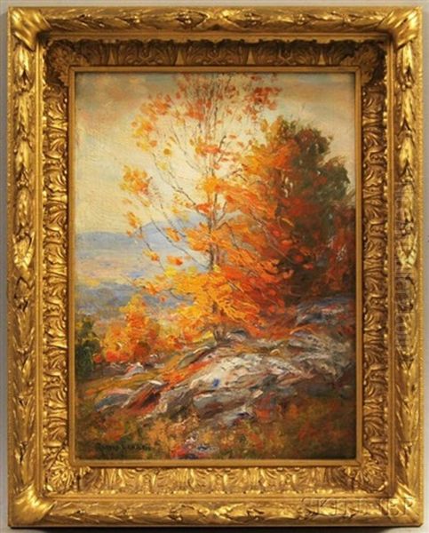 Landscape With Autumn Colors by Robert Hamilton