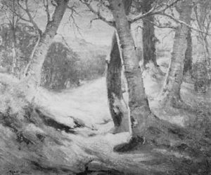 Winter Landscape With Birch Trees by Robert Hamilton
