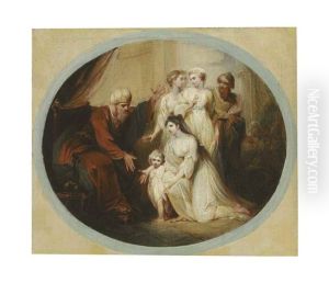 A Scene From The Antique Or The Old Testament, Possibly Hannah Presenting Samuel To Eli by William Hamilton