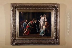 Leontes Looking At The Statue Of Hermione (act Five, Scene Three From The Winters Tale)
