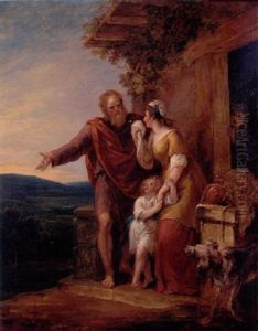Abraham Banishing Hagar And Ishmael To The Desert Of Beersheba by William Hamilton
