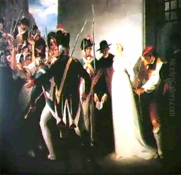 Marie Antoinette Being Led To Her Execution - view 1