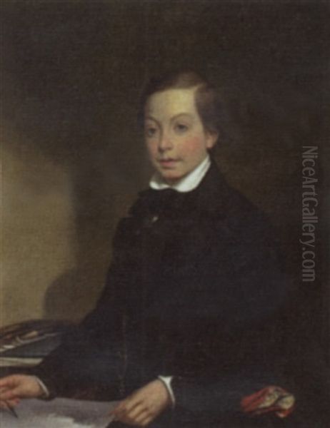 Portrait Of A Young Artist At Work - view 1