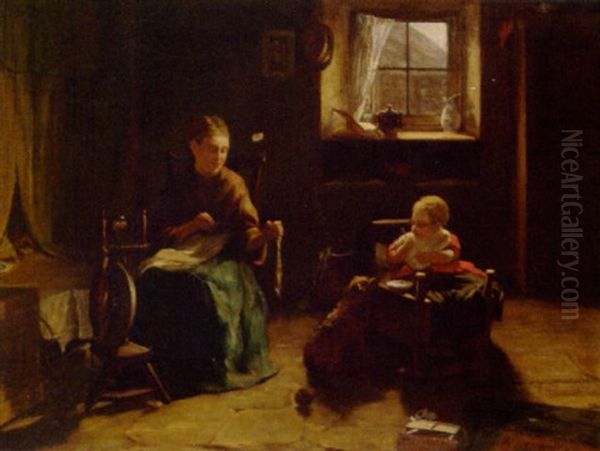 A Mother And Child In An Interior - view 1