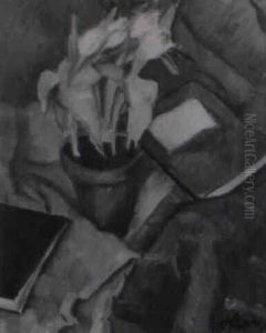 Stilleben Mit Tulpentopf by Eugen Hamm