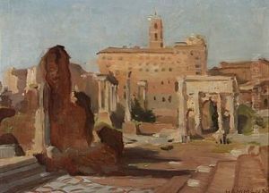 View From Roman Forum In Rome by Marius Hammann