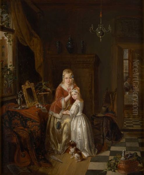 Mere Et Fille A Leur Toilette - view 1