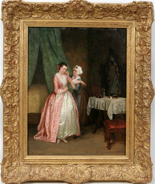 Lady With Dressing Maid - view 1