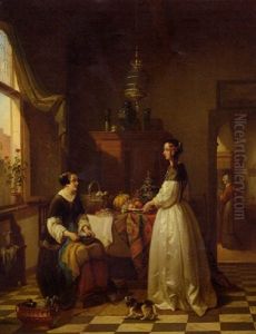 Preparations For Dinner by Alexis van Hamme