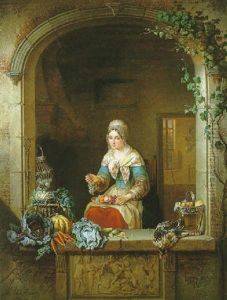 Marchande De Legumes A Sa Fenetre