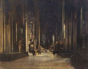 Interier Katedraly Sv. Stepana Ve Vidni by Otto Hammel