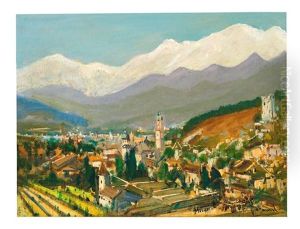 Blick Auf Die Stadt An Einem Fruhlingstag