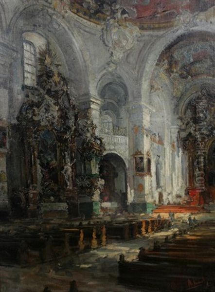 Interieur Der Ehemaligen Benediktinerklosterkirche In Rott Am Inn - view 1