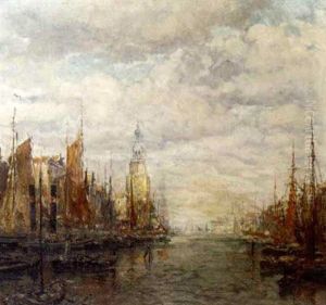 The Montelbaanstoren Seen From The Oudeschans, Amsterdam