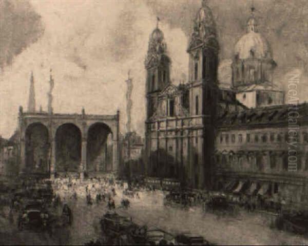Ansicht Vom Odeonsplatz In Munchen - view 1