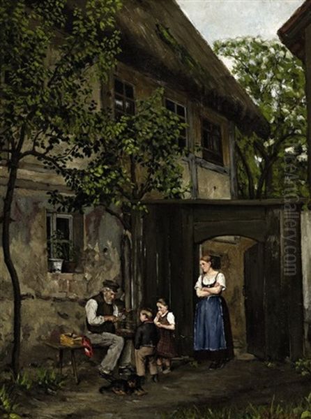 Familie Vor Dem Gehoft - view 1