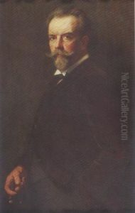 Portrait Eines Herrn Mit Zigarre