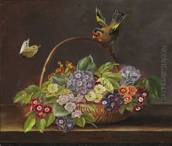 Still Life With Primroses In A Basket - view 1