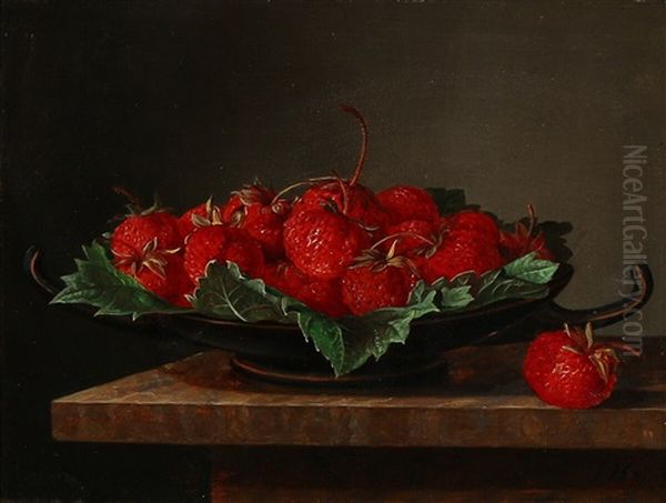 Strawberries In A Kylix On A Stone Sill - view 1