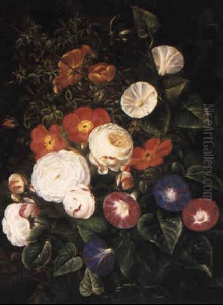 Still Life With Roses And Bind Weeds - view 1