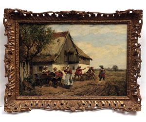 Cavaliers Outside A Tavern