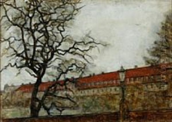 Akacietraeet Og Garderkasernen Ved Rosenborg - view 1