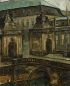 View From The Marble Bridge In Copenhagen by Svend Hammershoi