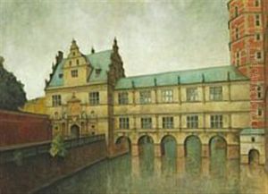 Audienshuset And Longangen At Frederiksborg Slot by Svend Hammershoi