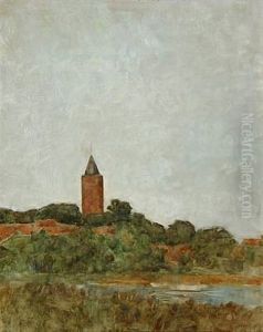 The Goose Tower In Vordingborg by Svend Hammershoi