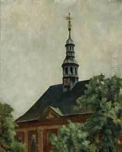 The Reformed Church In Copenhagen by Svend Hammershoi