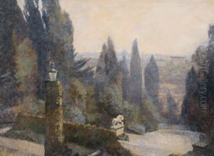 View On Florence by Svend Hammershoi