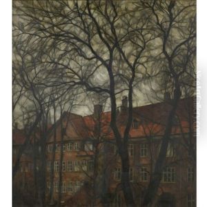 Parti Fra Noggerade I Kobenhavn (view Of Noggerade, Copenhagen) by Svend Hammershoi