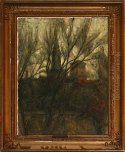 Scene From Copenhagen With A View To The Church Of Our Lady And St. Petri Church by Svend Hammershoi
