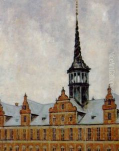 Parti Fra Borsen by Svend Hammershoi