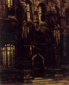 Kirkeexterior by Svend Hammershoi