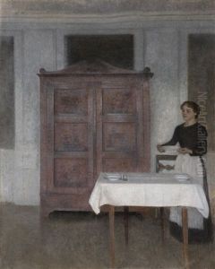 Helligandskirkens Tarn Og Spir by Vilhelm Hammershoi
