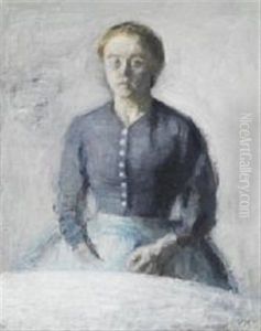 Portrait Of The Artist's Wife Ida by Vilhelm Hammershoi