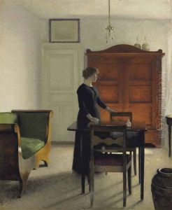 Ida In An Interior by Vilhelm Hammershoi