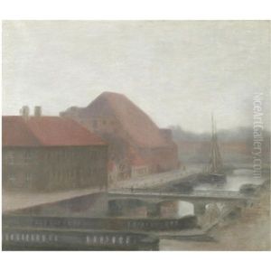 Fra Frederiksholms Kanal by Vilhelm Hammershoi